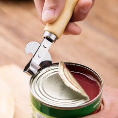 Wooden Handle Manual Can & Bottle Opener