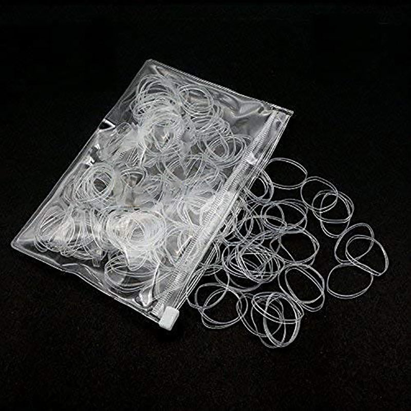1000pcs Reusable Hair Tie No Hair Damage Elastic Braiding Hair Rubber