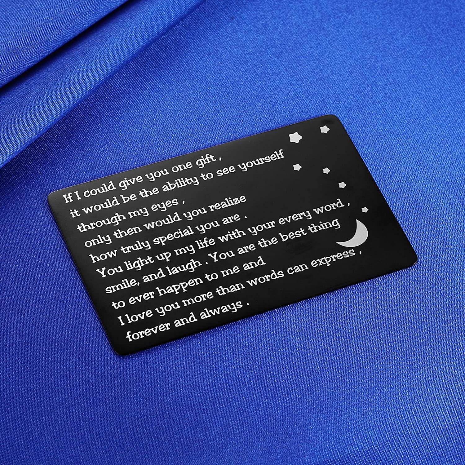 I Love You Wallet Insert Card For Men Engraved Gift For Him