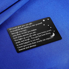 I Love You Wallet Insert Card For Men Engraved Gift For Him
