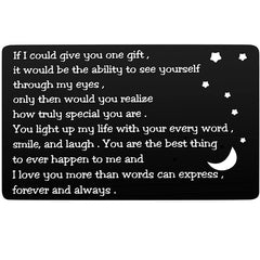 I Love You Wallet Insert Card For Men Engraved Gift For Him