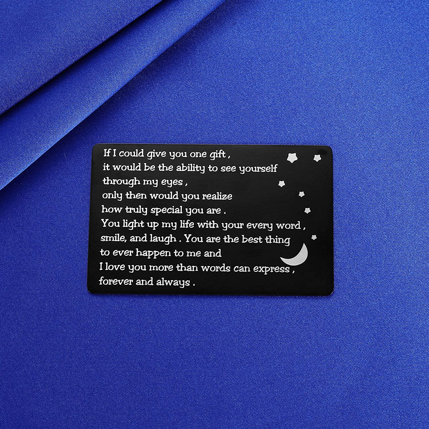 I Love You Wallet Insert Card For Men Engraved Gift For Him