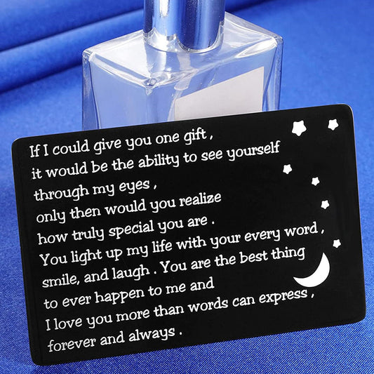 I Love You Wallet Insert Card For Men Engraved Gift For Him