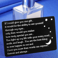I Love You Wallet Insert Card For Men Engraved Gift For Him