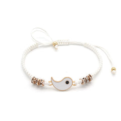 2pcs Minimalist Braided Tai Chi Bracelet For Men Daily Decoration Gift