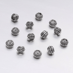 30pcs Golden Silver Plated Spacer Bead Big Hole Jewelry Making Findings
