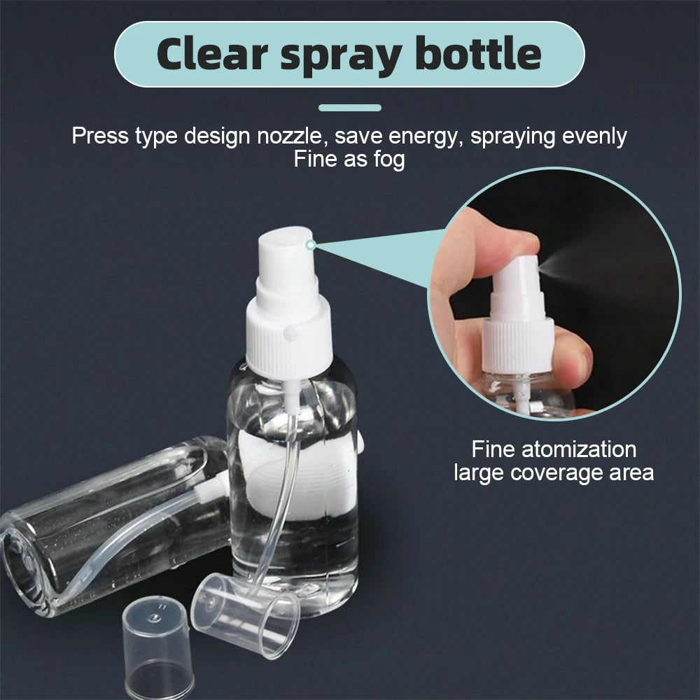 Refillable Transparent Plastic Perfume Atomizer Spray Bottle 20-100ml