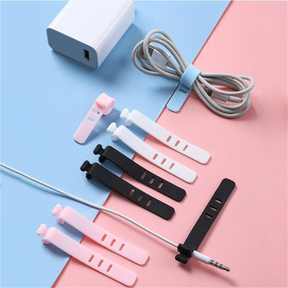 20pcs Silicone Cable Ties - Keep Your Desk Tidy & Organized