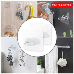 4pcs Wall Hook Adhesive Ring Curtain Bracket Home Organizer Hanger