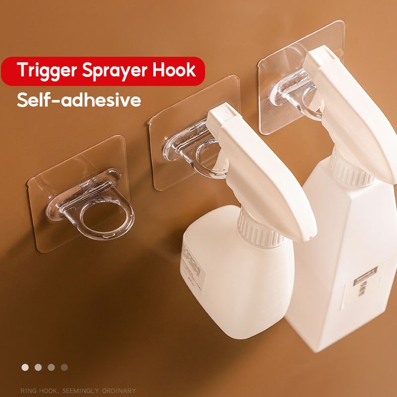 4pcs Wall Hook Adhesive Ring Curtain Bracket Home Organizer Hanger