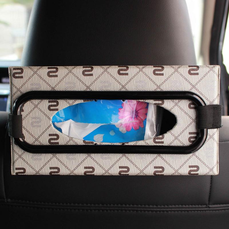 Car Tissue Holder Sun Visor Mount Universal Paper Towel Box Strap