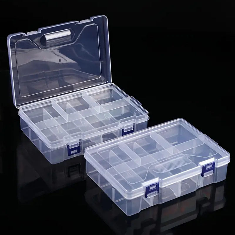 2-Deck Storage Box Office Supplies Pens Markers Tape Stickers Clip