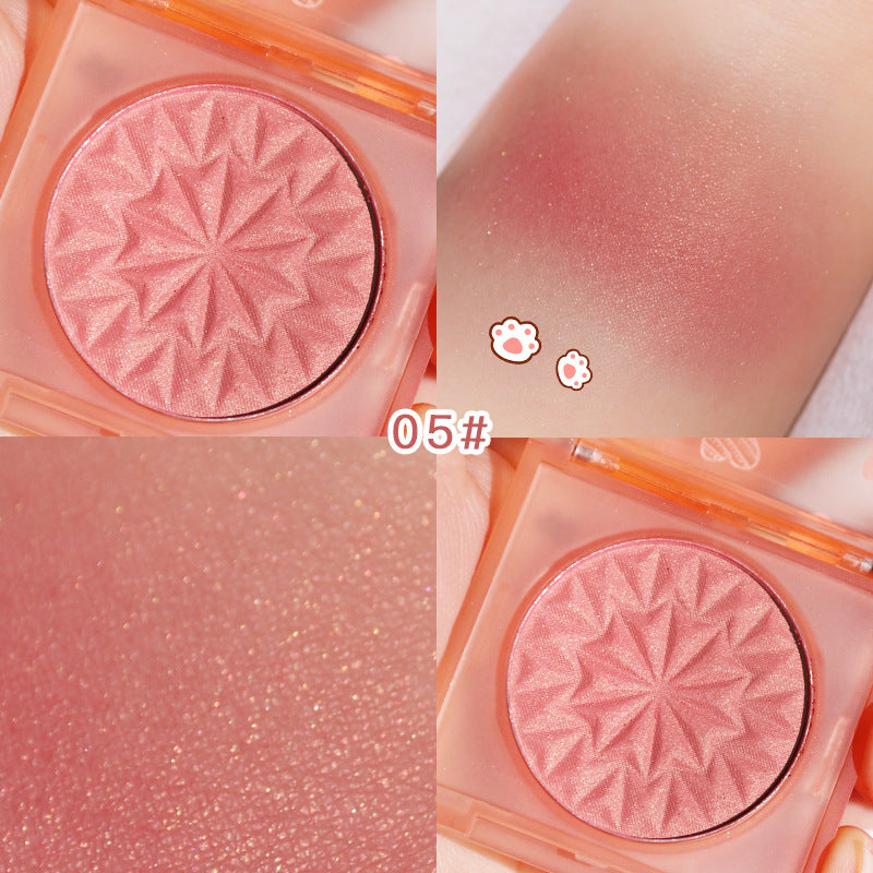 Blush Powder Highlighter Shimmer Pearly Blush Cheek Tint 6 Colors