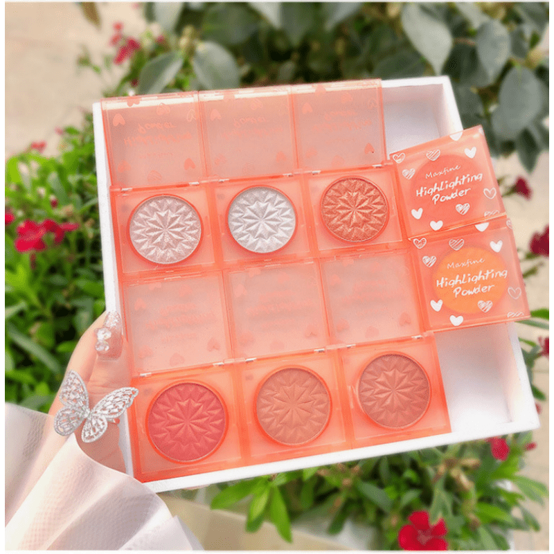 Blush Powder Highlighter Shimmer Pearly Blush Cheek Tint 6 Colors