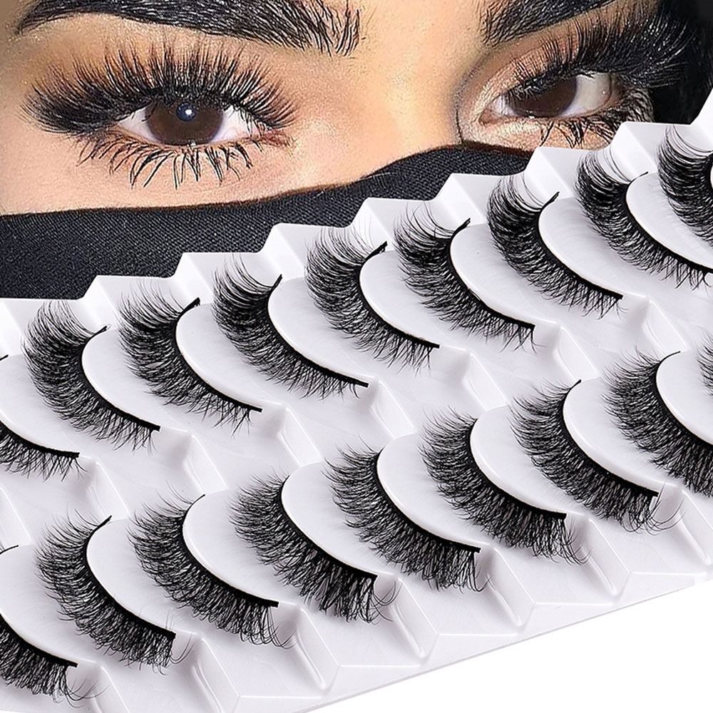 Soft Wispy Cat Eye False Eyelashes Natural Look Faux Mink Lashes