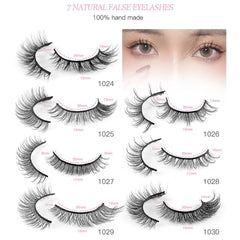 Soft Wispy Cat Eye False Eyelashes Natural Look Faux Mink Lashes