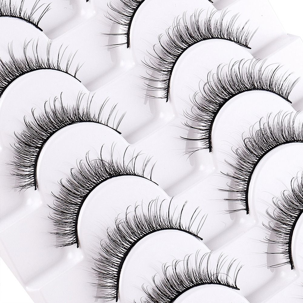 Soft Wispy Cat Eye False Eyelashes Natural Look Faux Mink Lashes