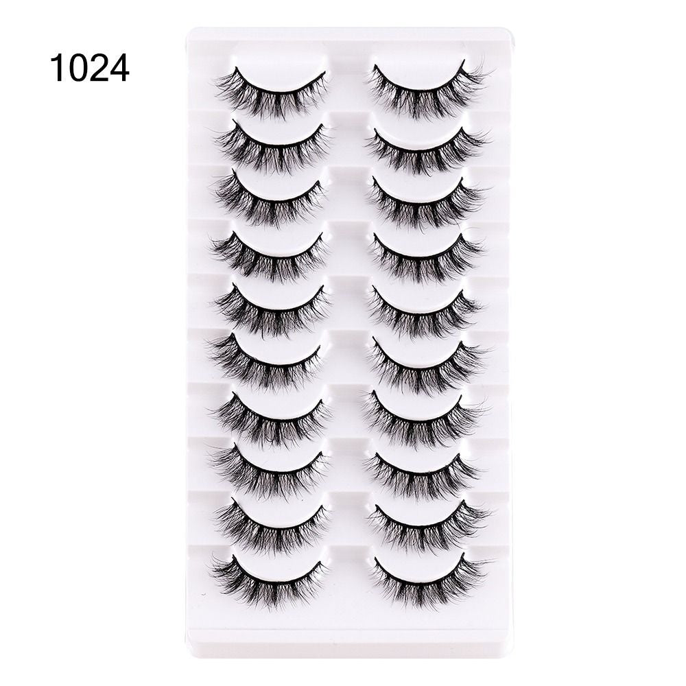 Soft Wispy Cat Eye False Eyelashes Natural Look Faux Mink Lashes