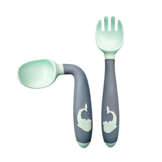 Toddler Utensils Set 360 Bendable Spoon & Fork