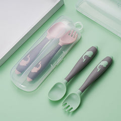 Toddler Utensils Set 360 Bendable Spoon & Fork