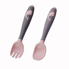 Toddler Utensils Set 360 Bendable Spoon & Fork