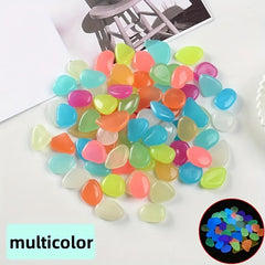 200pcs Luminous Stones Garden Fish Tank Gravel Outdoor Decoration