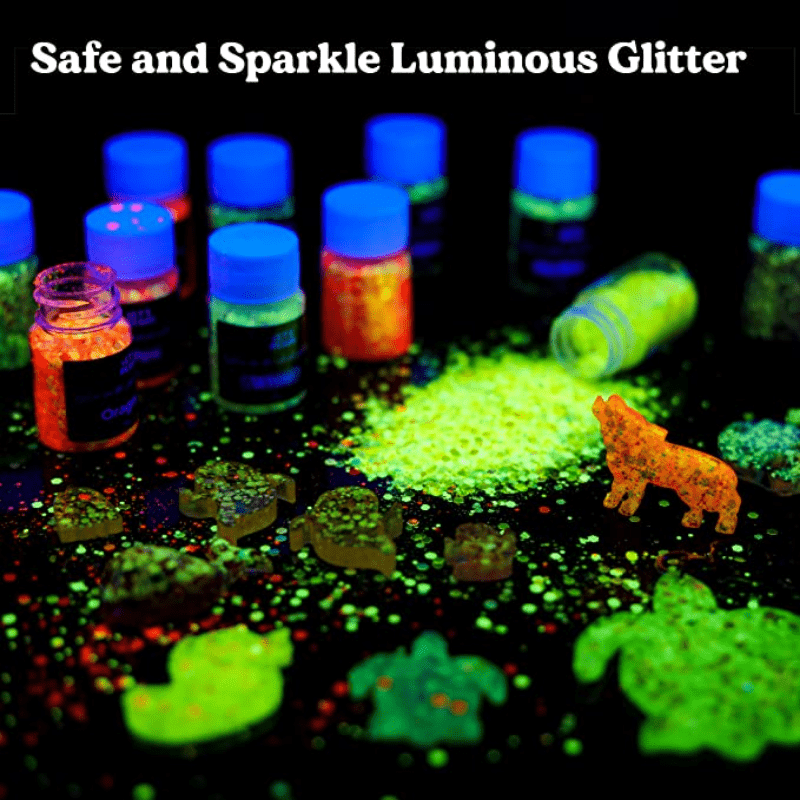 20 Luminous Glitter Fillers for Epoxy Resin Molds Nail Art