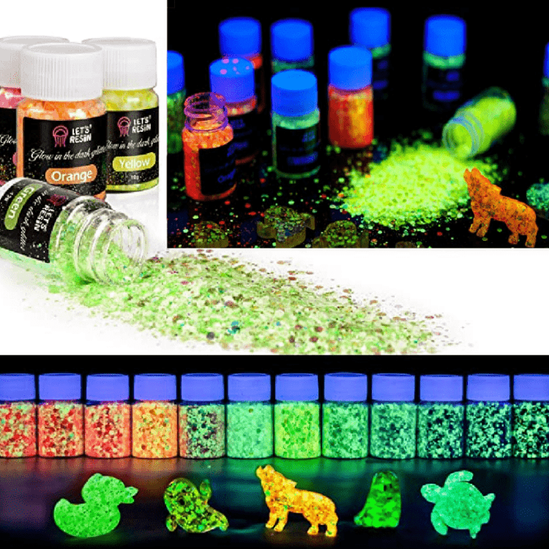 20 Luminous Glitter Fillers for Epoxy Resin Molds Nail Art