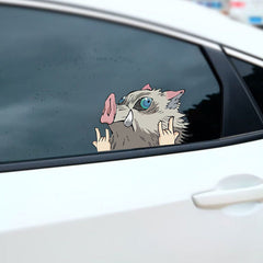 Anime Cartoon Car Stickers Reflect Light Waterproof Decal Windshield Decor