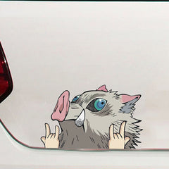 Anime Cartoon Car Stickers Reflect Light Waterproof Decal Windshield Decor
