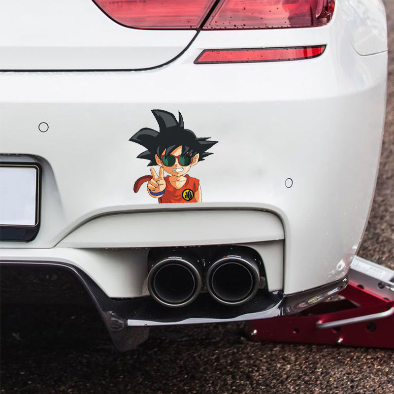 Anime Cartoon Car Stickers Self Adhesive Waterproof Reflective Decor