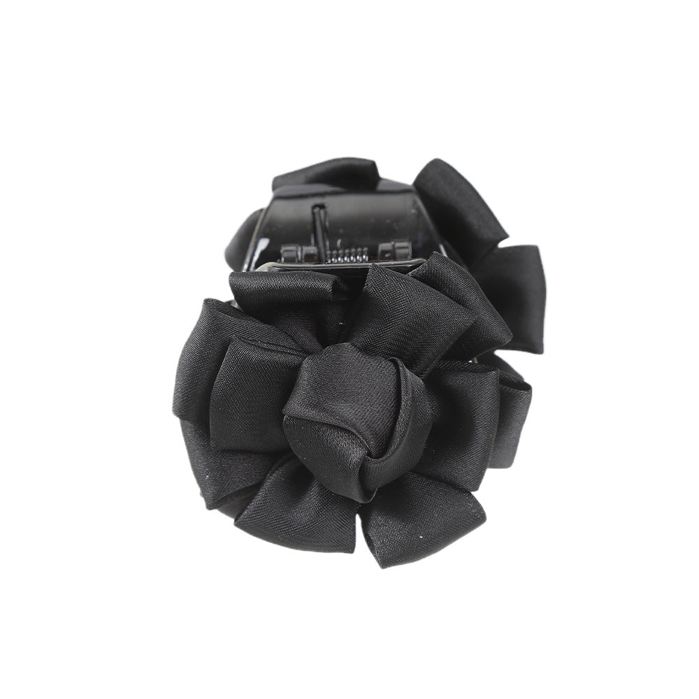 Women's Retro Fabric Flower Hair Claw Ponytail Clip