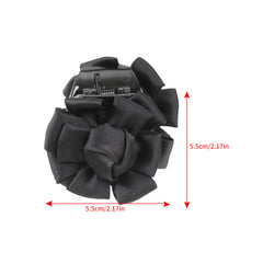 Women's Retro Fabric Flower Hair Claw Ponytail Clip
