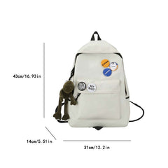 Campus Style High School Girls Backpack Travel Bag - Women and Men Schoolbag