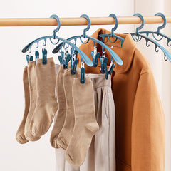6 Clips Clothes Hanger Plastic Socks Underwear Drying Clips