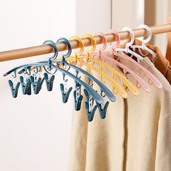 6 Clips Clothes Hanger Plastic Socks Underwear Drying Clips