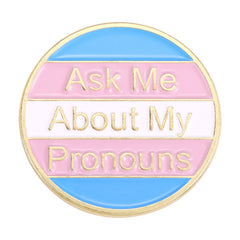 Colorful Round English Letter Brooch