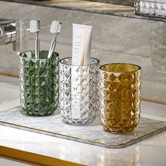 Portable Diamond Rinse Cup and Toothbrush Set