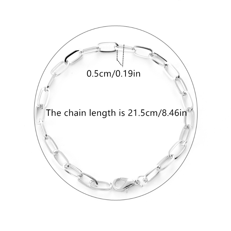 Stainless Steel Chain Bracelets Unisex Wrist Jewelry