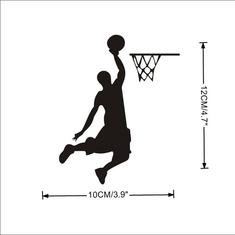 Cartoon Basketball Player Wall Sticker for Car Home RV Decor