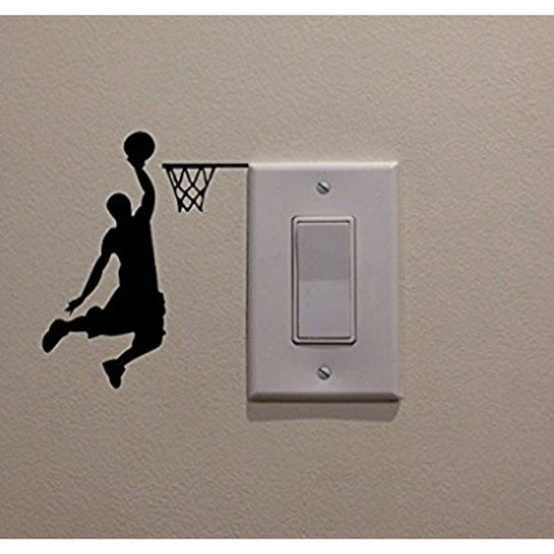 Cartoon Basketball Player Wall Sticker for Car Home RV Decor