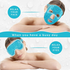 Gel Cooling Ice Face Eye Mask for Puffiness & Dark Circles