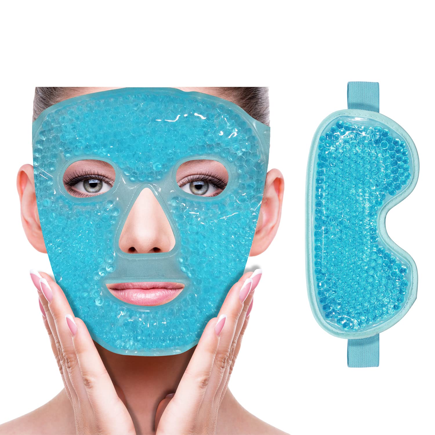 Gel Cooling Ice Face Eye Mask for Puffiness & Dark Circles