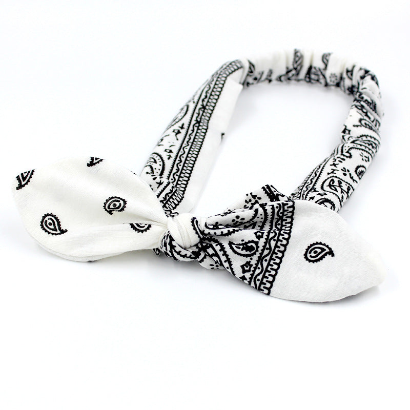 Paisley Print Boho Head Band Vintage Bowknot Hair Bands