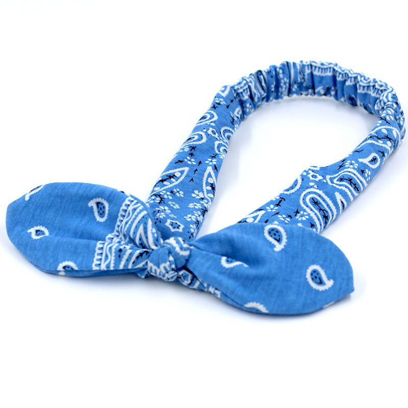 Paisley Print Boho Head Band Vintage Bowknot Hair Bands