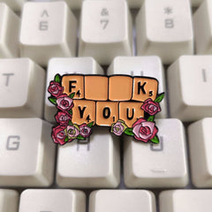 Pink Flower Enamel Pin For Men Cartoon Brooch