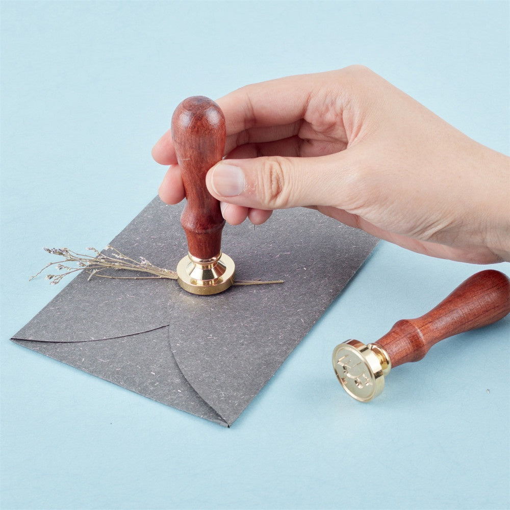 Brass Wax Seal Stamp Handle DIY Scrapbooking 3x1in Pattern  Wax Not Included