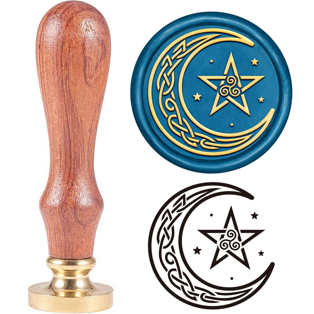Brass Wax Seal Stamp Handle DIY Scrapbooking 3x1in Pattern  Wax Not Included