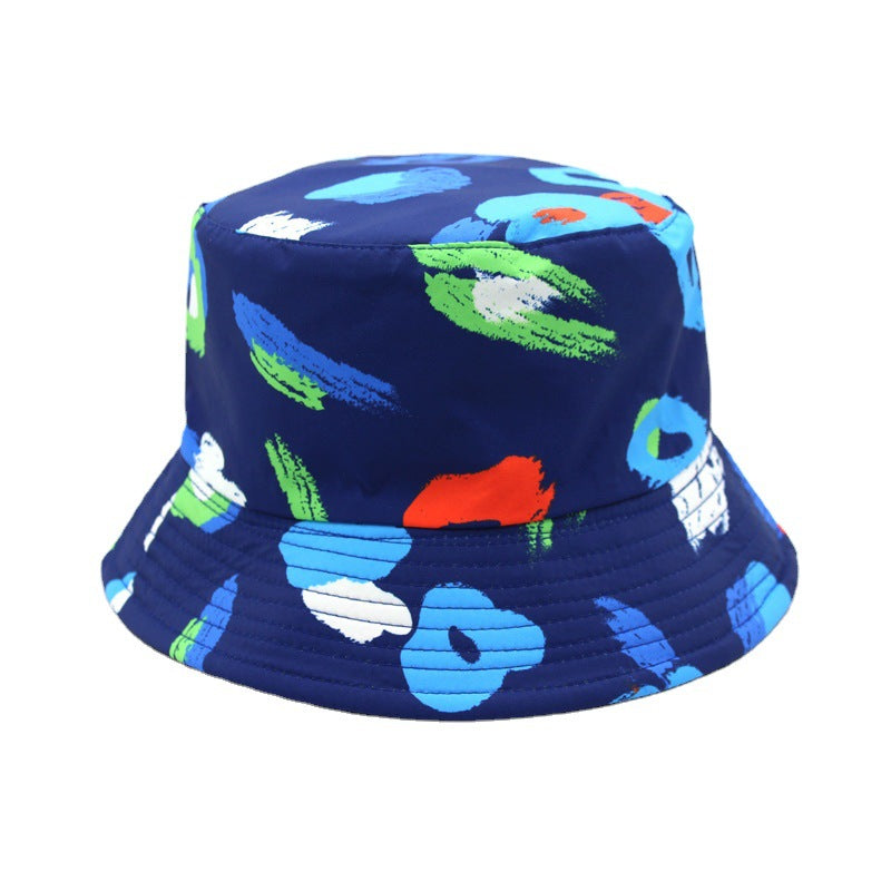 Print Bucket Hat Outdoor Casual Sunshade Sunscreen Basin Hat For Men And Women