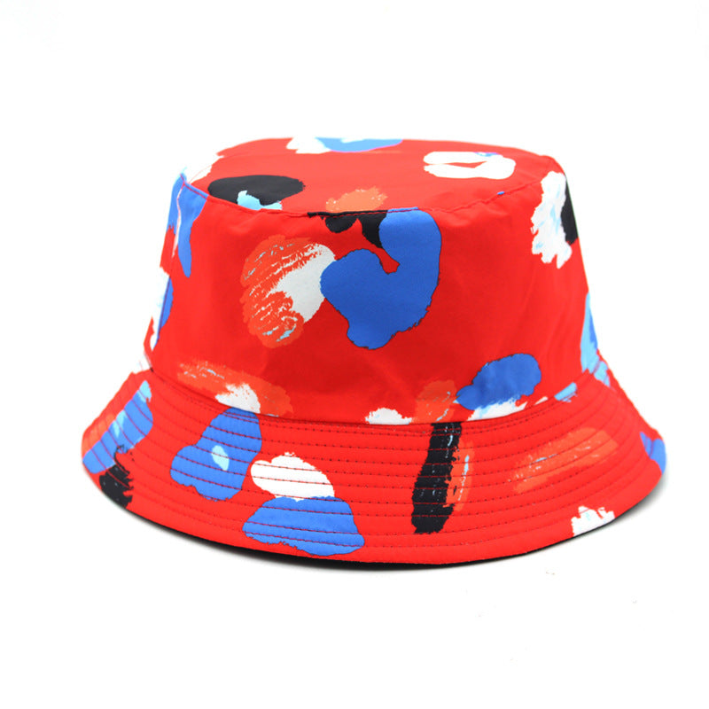 Print Bucket Hat Outdoor Casual Sunshade Sunscreen Basin Hat For Men And Women